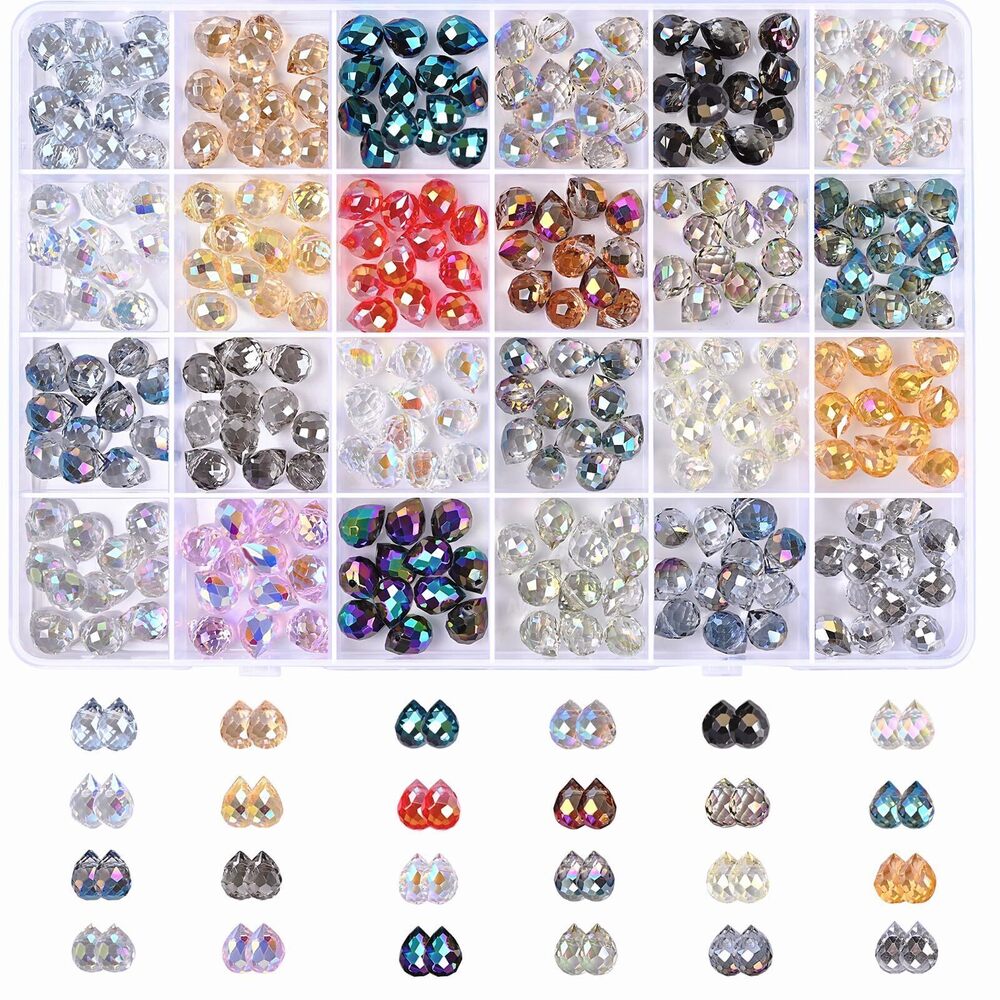 4959 Crystal Glass Beads 240pcs Faceted Crystal Beads for Jewelry Making
